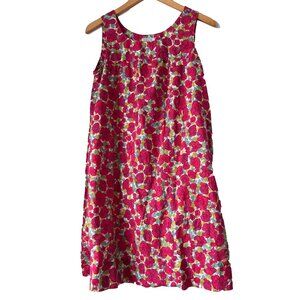 100% cotton fuchsia floral Garnet Hill Dress — Small